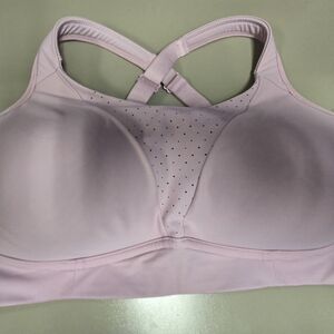 Lululemon Pink Run Time Sports Bra with Adjustable Straps and Light Padding